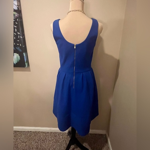 Banana Republic Vibrant Blue Midi Fit & Flare Dress with Pockets,
size 8 - Picture 2 of 11
